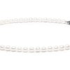Kamaishi Ø6 perlekæde med hvide ferskvandsperler i sølv