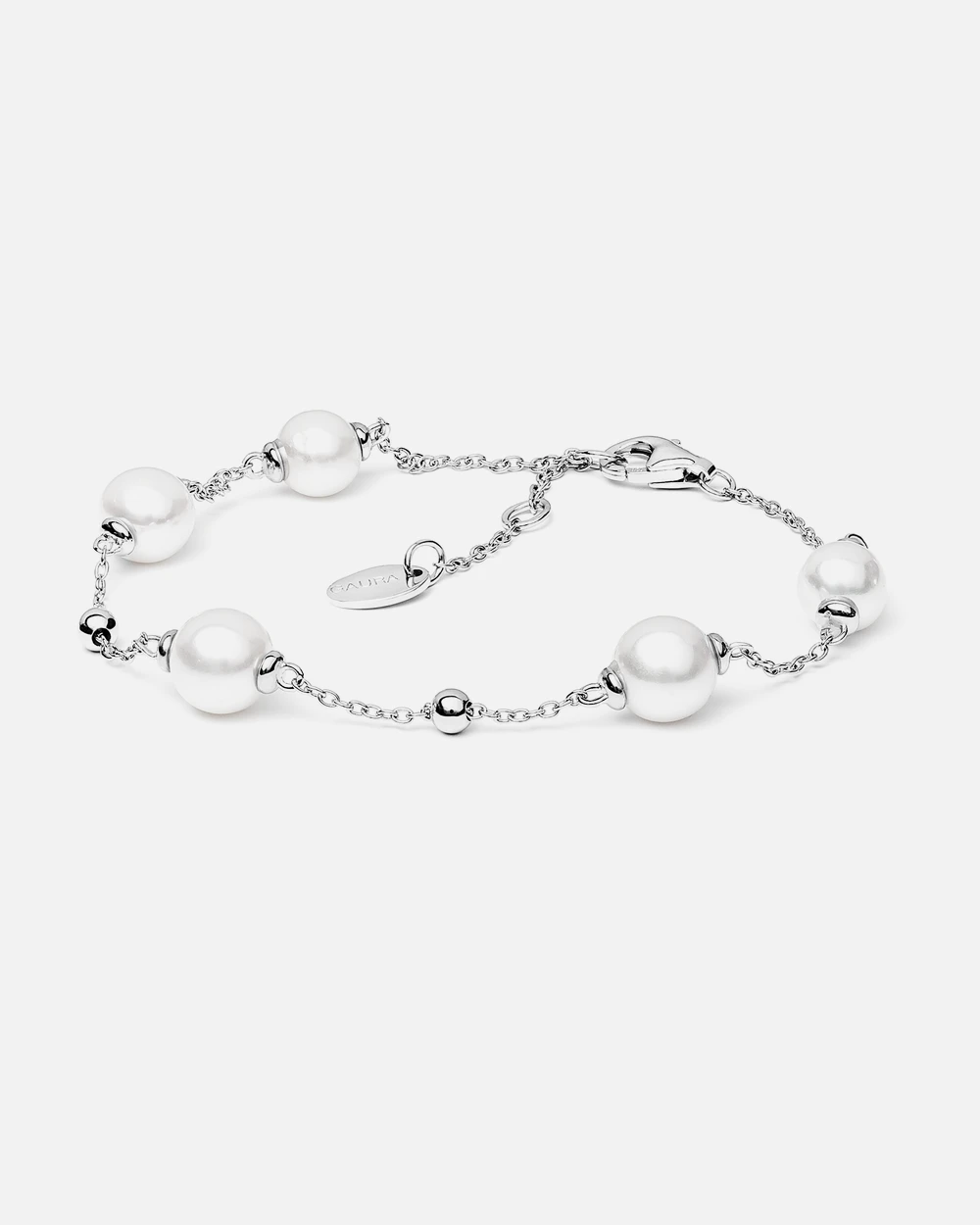 Ikoma Ø6 armbånd med hvide ferskvandsperler
