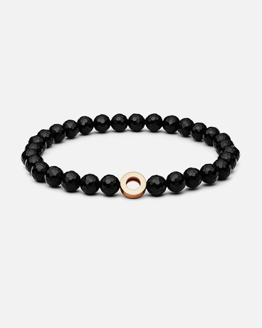 Izumo armbånd med onyx i rosaforgyldt sølv