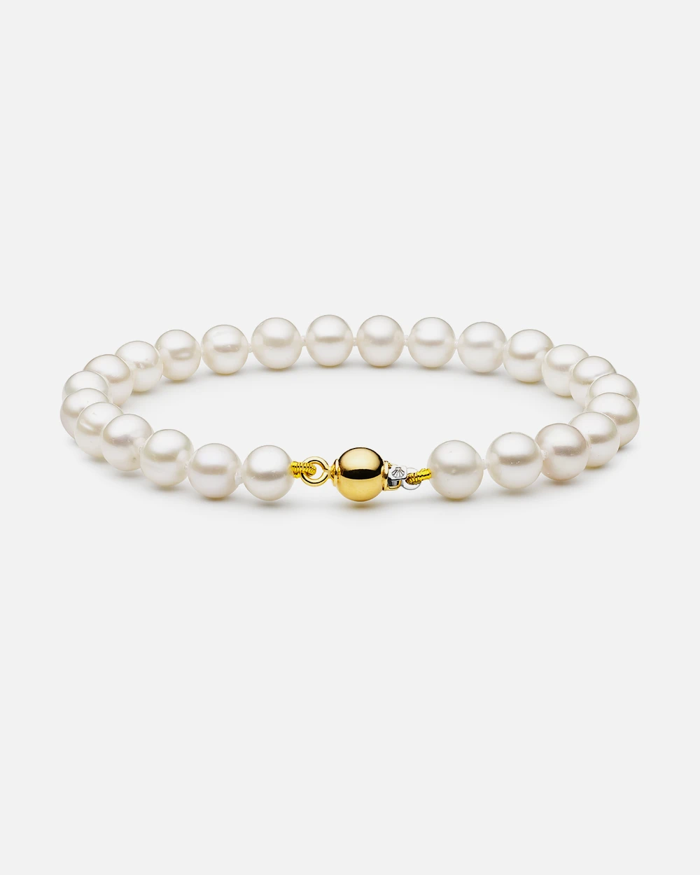 Sumoto Ø6 armbånd med hvide ferskvandsperler i 14 karat hvidguld